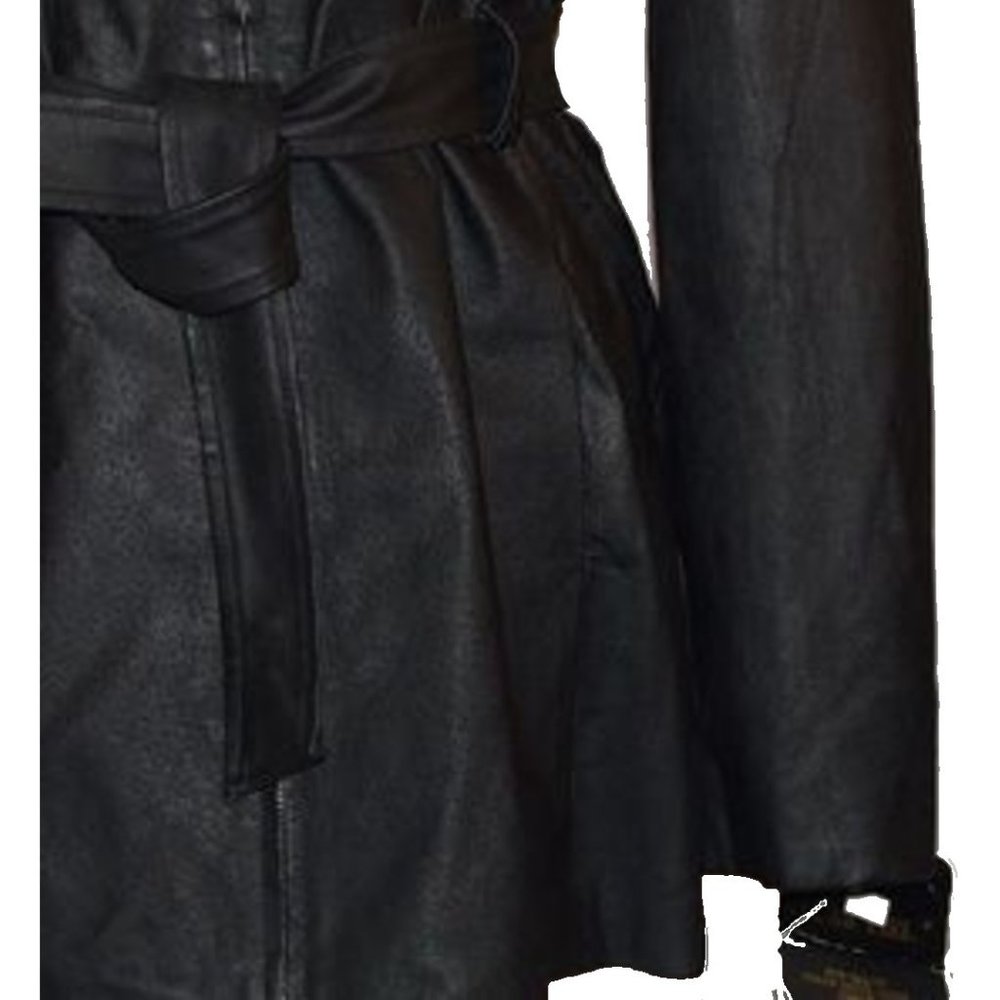 Oscar Piel Women's 3/4 Leather Coat Size XL - Picture 3 of 5